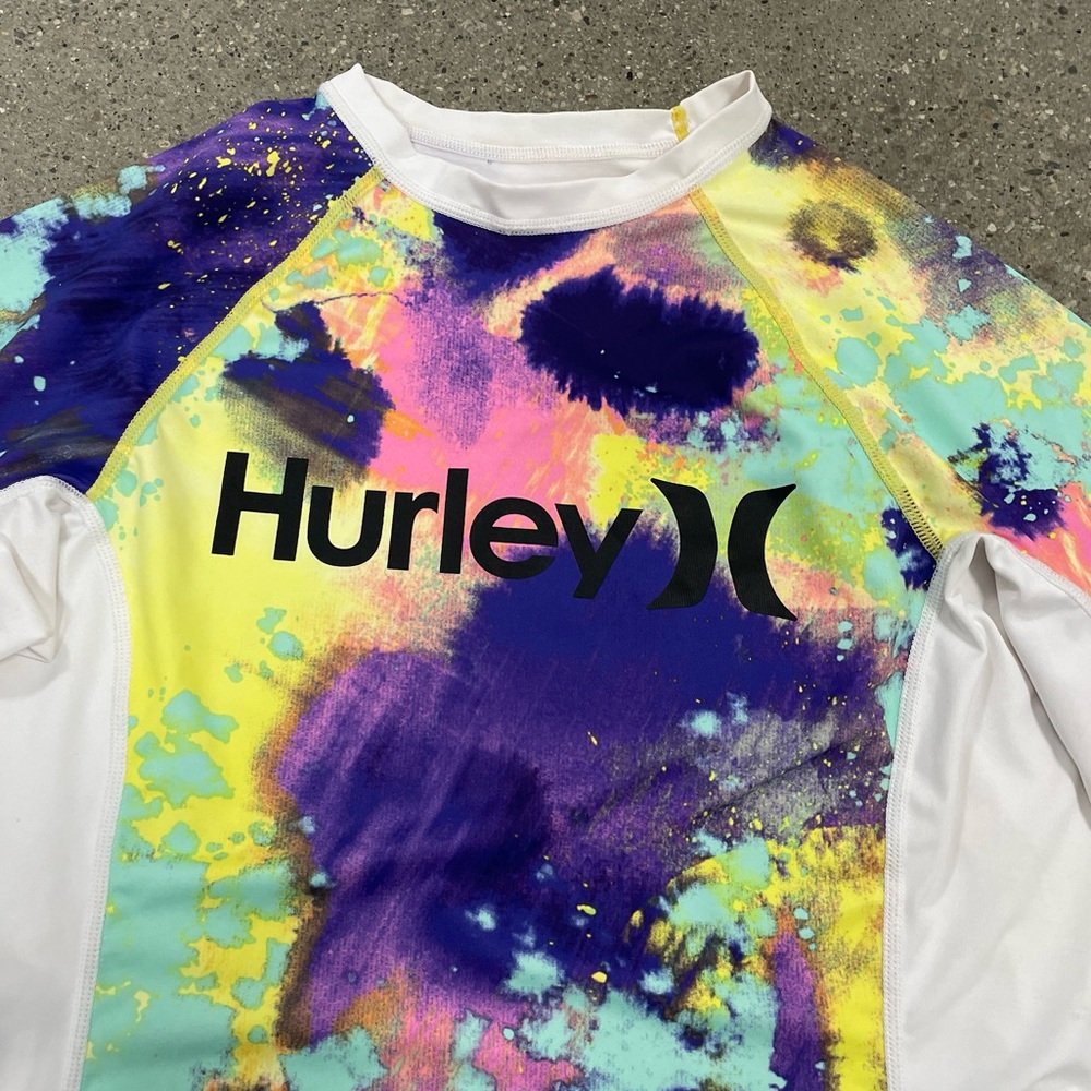 Hurley Graphic Tie Dye Women's Large UPF 40 Top - Picture 5 of 9